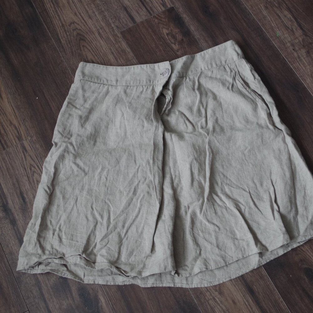 Ladies 100% Linen Mini Skirt By Lu.el